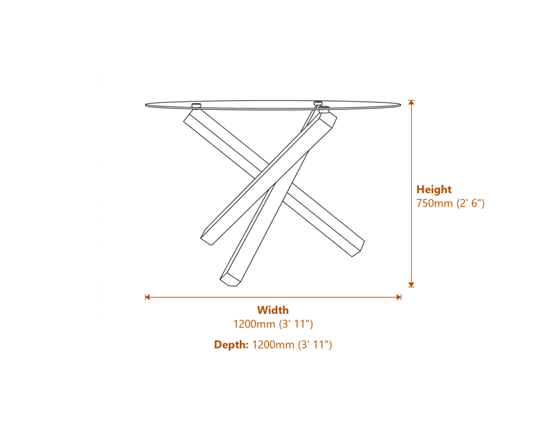 Dining Tables Dimensions Diagram