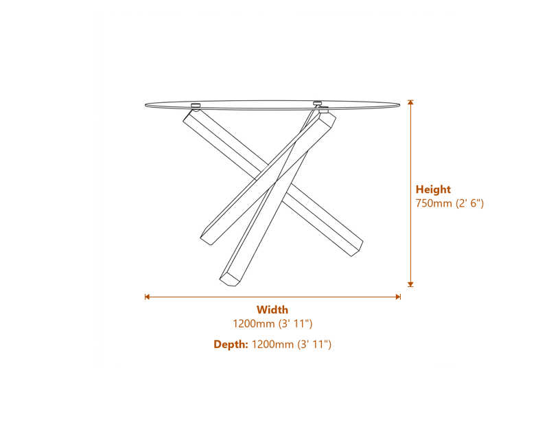 Dining Tables Dimensions Diagram