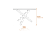 Capri Clear Silver Dining Table Dimensions Diagram