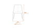 Carlo Taupe Gold Arms Dining Chair Dimensions Diagram