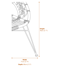 Manado Black Natural Rattan Chair Dimensions Diagram