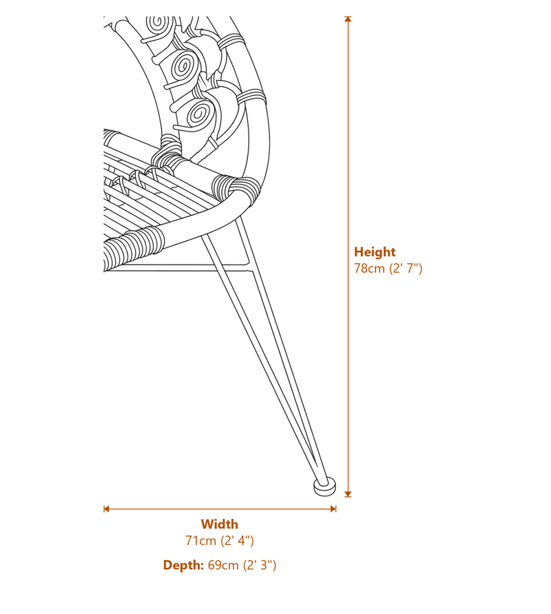Armchairs Dimensions Diagram