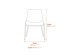 Carlo Taupe Gold Dining Chair Dimensions Diagram