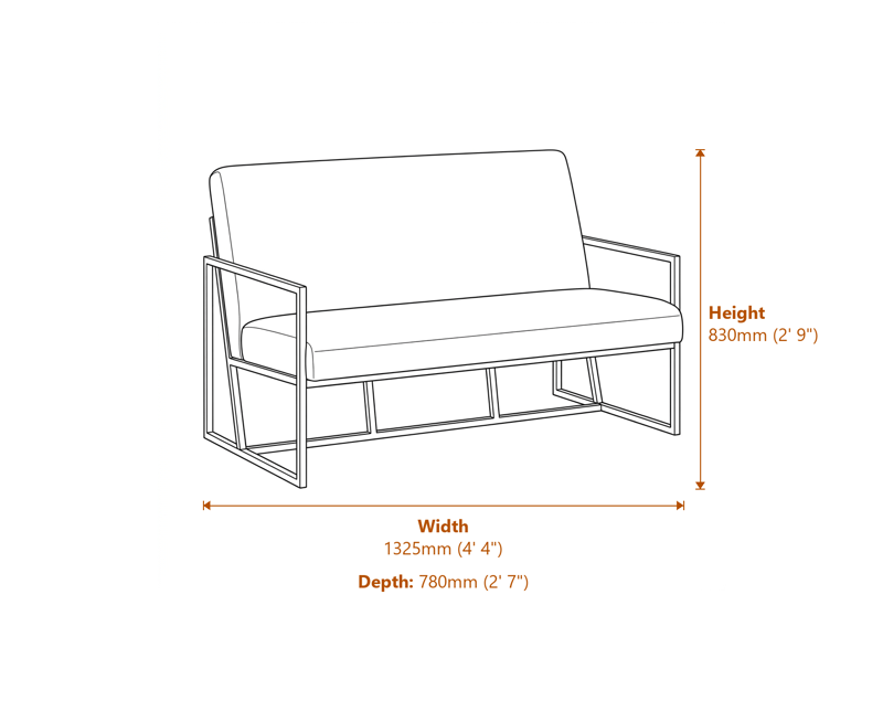 Sofas Dimensions Diagram