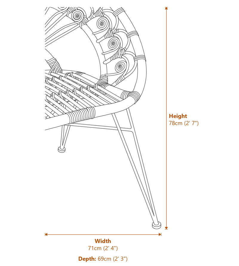 Armchairs Dimensions Diagram