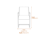 Cleaver Desert Sage Black Arms Dining Chair Dimensions Diagram