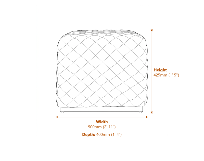 Footstools Dimensions Diagram