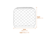 Colline Small Cobalt Pouffe Dimensions Diagram