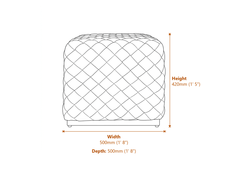 Footstools Dimensions Diagram