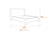 Dena Snow Double Bed Dimensions Diagram