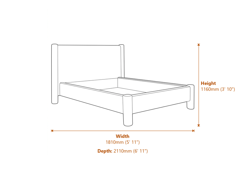 Beds & Bed Frames Dimensions Diagram