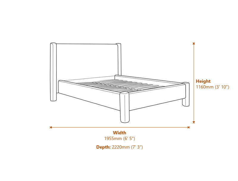 Beds & Bed Frames Dimensions Diagram