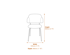 Dorchester Wheat Gold Dining Chair Dimensions Diagram