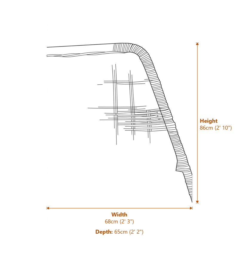 Armchairs Dimensions Diagram