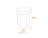 Fargo Snow Stool Dimensions Diagram