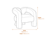 Freyja Ivory Chair Dimensions Diagram
