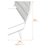 Opus Woven Rope 2 Seater Sofa with Grey Cushions Dimensions Diagram