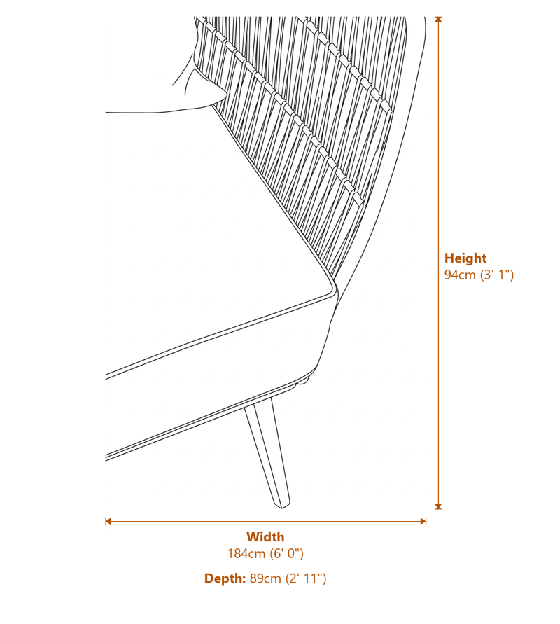 Sofas Dimensions Diagram