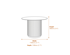 Fuji Stone White Dining Table Dimensions Diagram