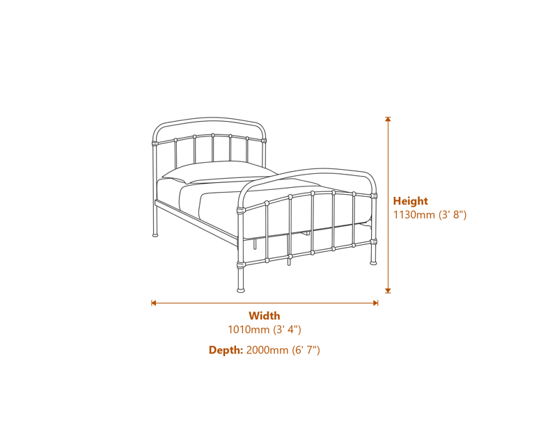 Beds & Bed Frames Dimensions Diagram