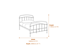 4'6 Halston Black Double Bed Dimensions Diagram
