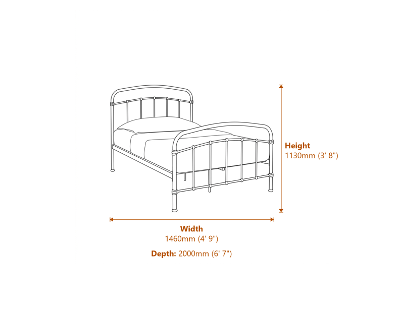 Beds & Bed Frames Dimensions Diagram