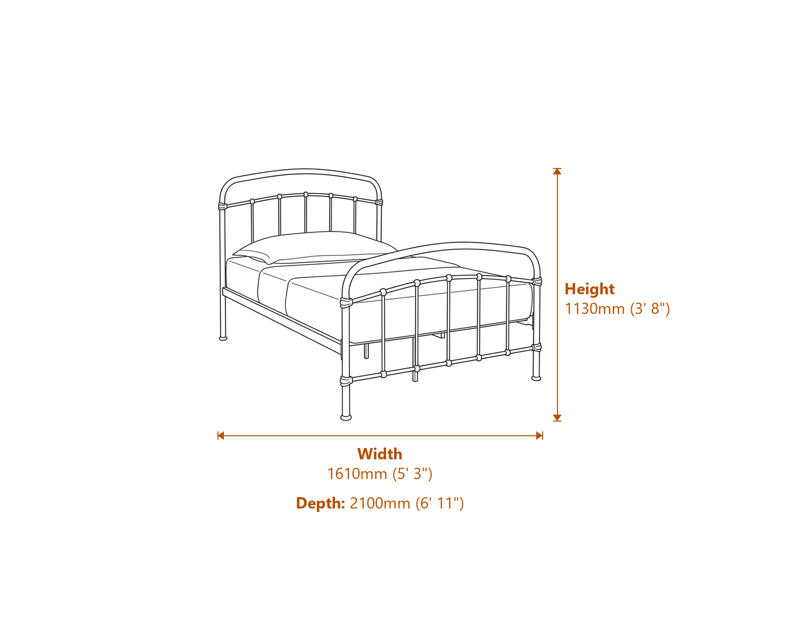 Beds & Bed Frames Dimensions Diagram