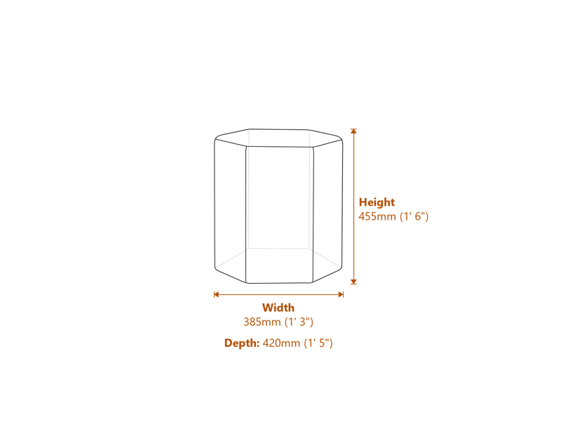 Footstools Dimensions Diagram