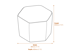 Harbour Grey Thin Stripe Stool Dimensions Diagram