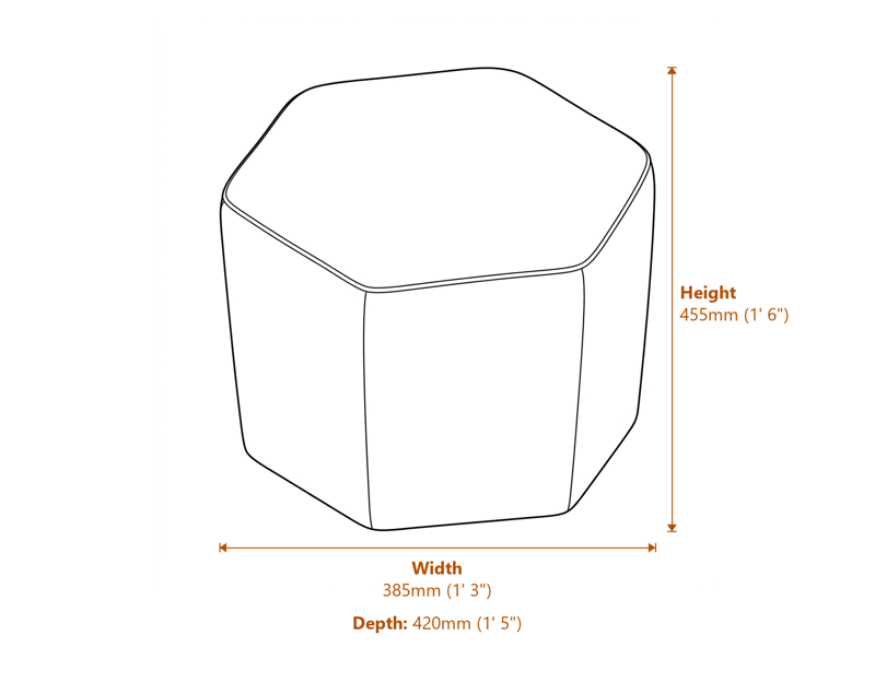 Footstools Dimensions Diagram