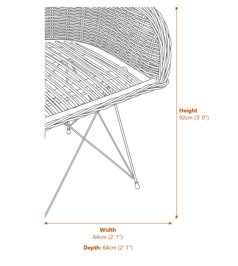 Armchairs Dimensions Diagram