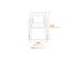 Hettie Grey Thin Stripe Dining Chair Dimensions Diagram