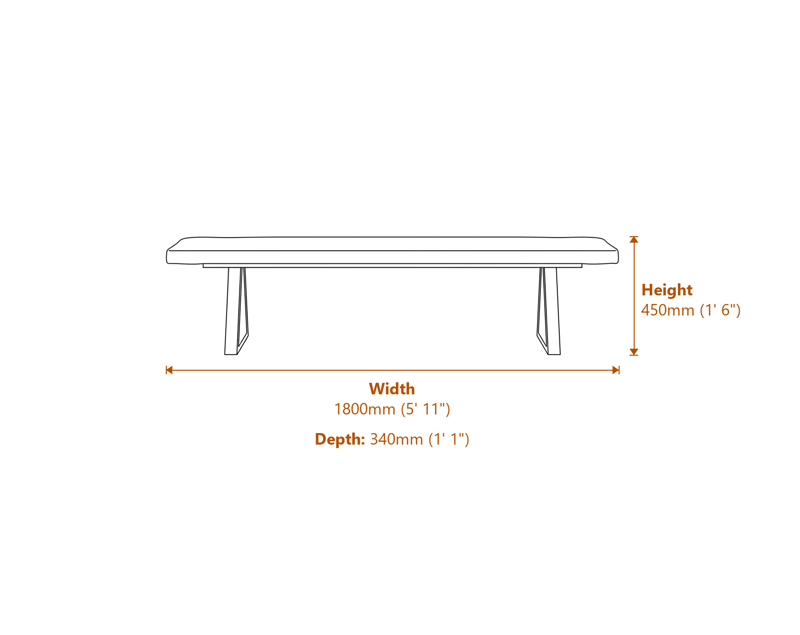 Benches Dimensions Diagram