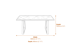Hyde Natural Black Dining Table Dimensions Diagram