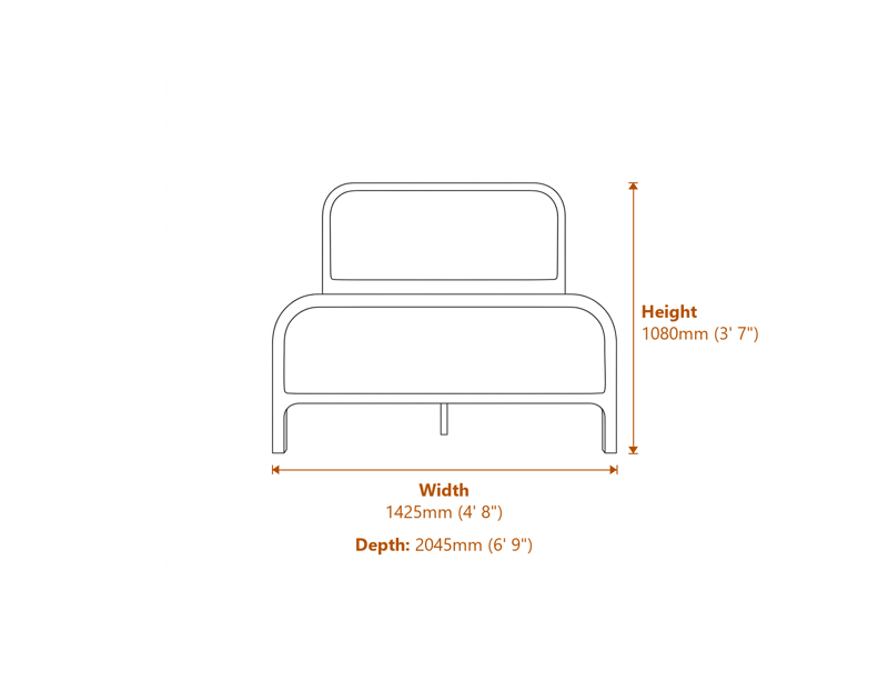 Beds & Bed Frames Dimensions Diagram