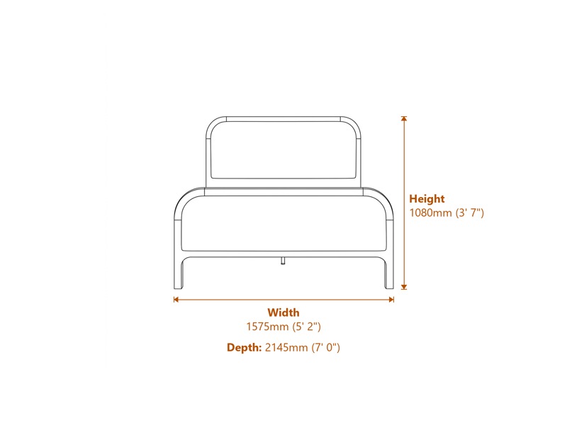 Beds & Bed Frames Dimensions Diagram