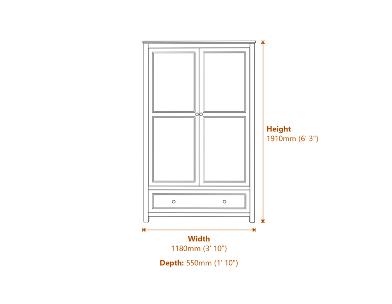 Wardrobes Dimensions Diagram