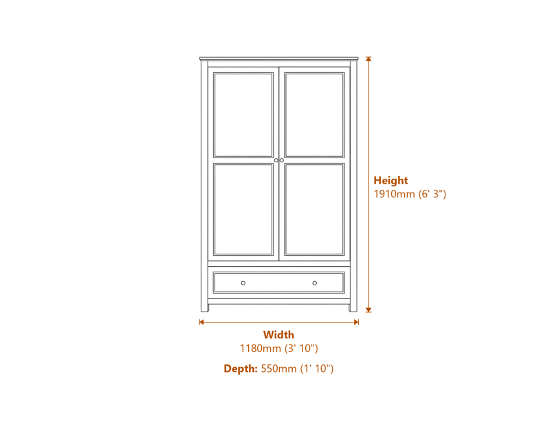 Wardrobes Dimensions Diagram