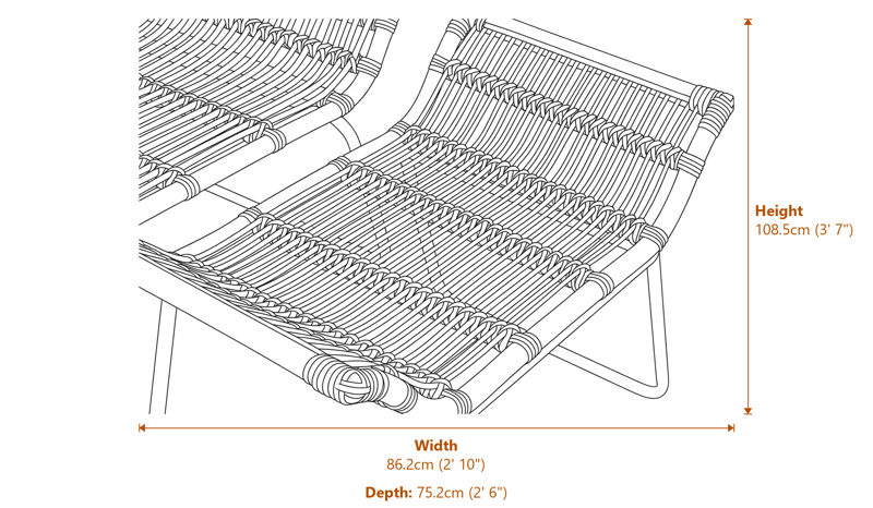 Armchairs Dimensions Diagram