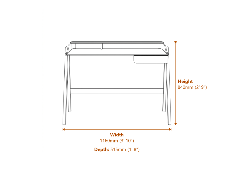 Desks Dimensions Diagram