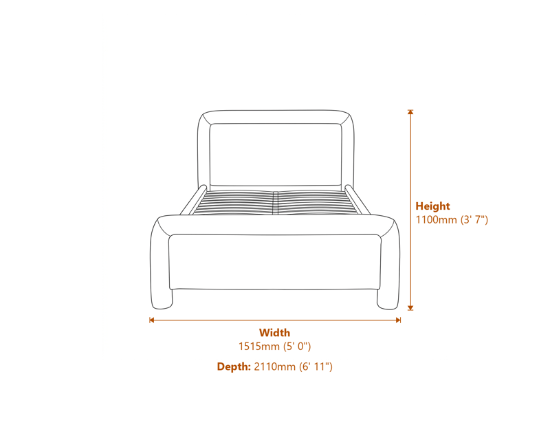 Beds & Bed Frames Dimensions Diagram