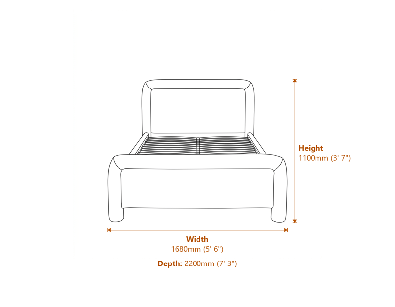Beds & Bed Frames Dimensions Diagram
