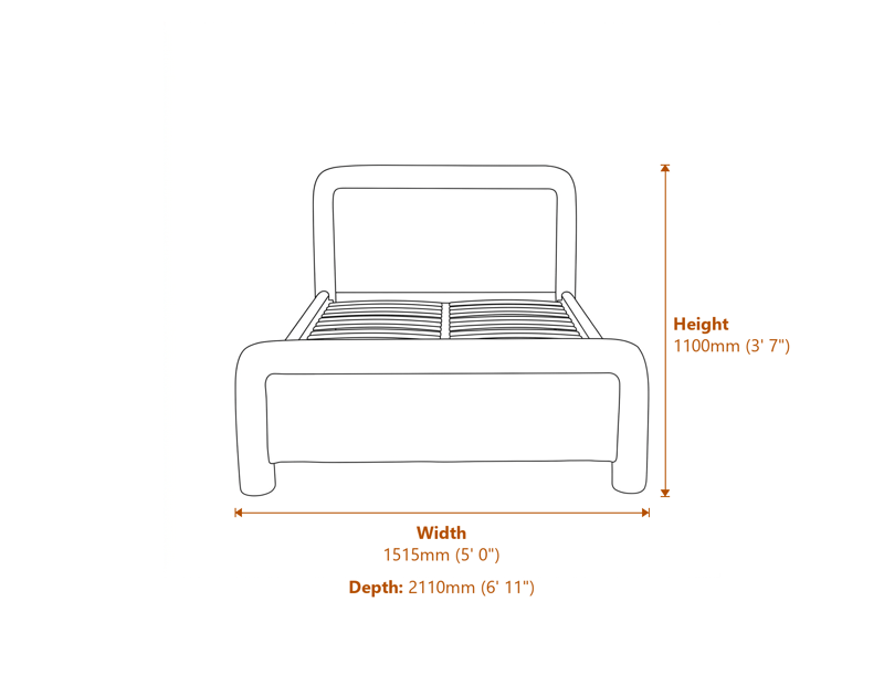 Beds & Bed Frames Dimensions Diagram