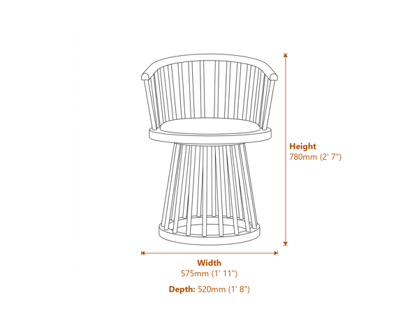 Lina Black Black Dining Chair Dimensions Diagram