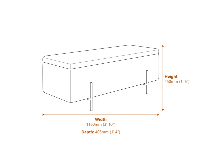 Footstools Dimensions Diagram