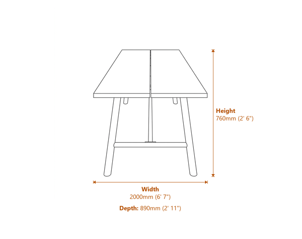 Louie Black Black Dining Table Dimensions Diagram