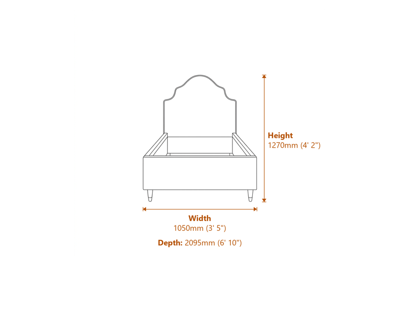 Beds & Bed Frames Dimensions Diagram