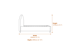 Monterey Light Grey Single Bed Dimensions Diagram