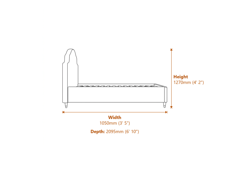 Beds & Bed Frames Dimensions Diagram