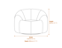 Nao Treacle Swivel Chair Dimensions Diagram
